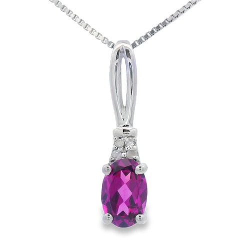 .40ct Rhodolite Garnet Fashion Pendants 10KT White Gold Bids.com