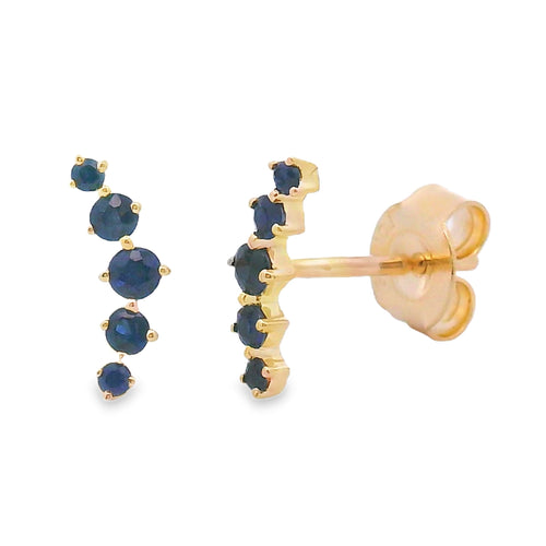 .24ct Sapphire Earrings 14KT Yellow Gold Bids.com