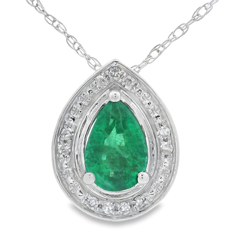 .41ct Emerald Diamond Fashion Pendants 10KT White Gold Bids.com