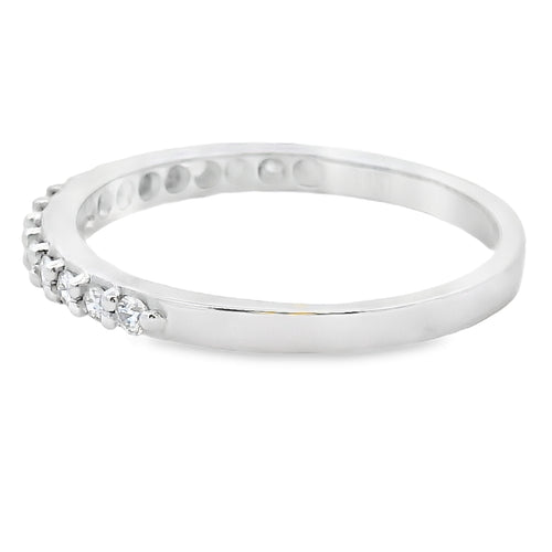.25ct Diamond Wedding Band Ring 14KT White Gold Bids.com