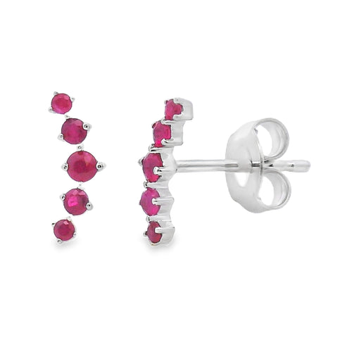 .24ct Ruby Earrings 14KT White Gold Bids.com