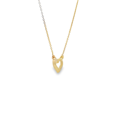 .03ct Diamond Heart Love Pendant 14KT Yellow Gold Bids.com