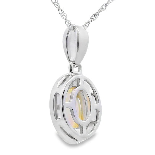 .04ct Opal Diamond Fashion Pendants 10KT White Gold Bids.com