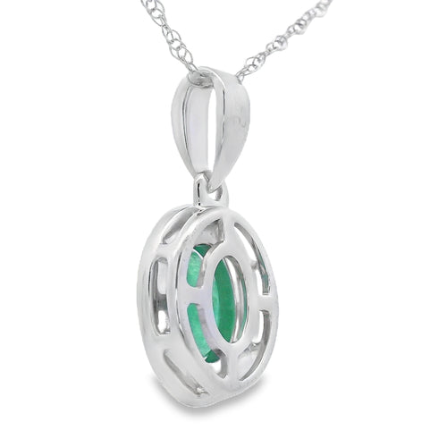 .46ct Emerald Diamond Fashion Pendants 10KT White Gold Bids.com