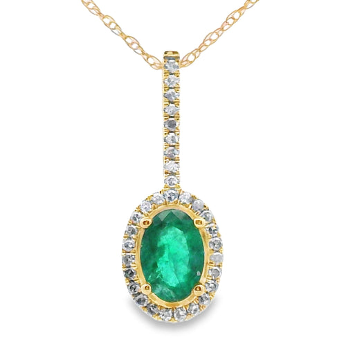 .46ct Emerald Diamond Fashion Pendants 10KT Yellow Gold Bids.com