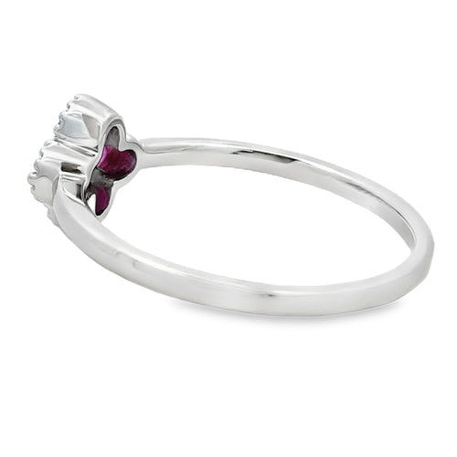 .20ct Ruby Diamond Ring 10KT White Gold Bids.com