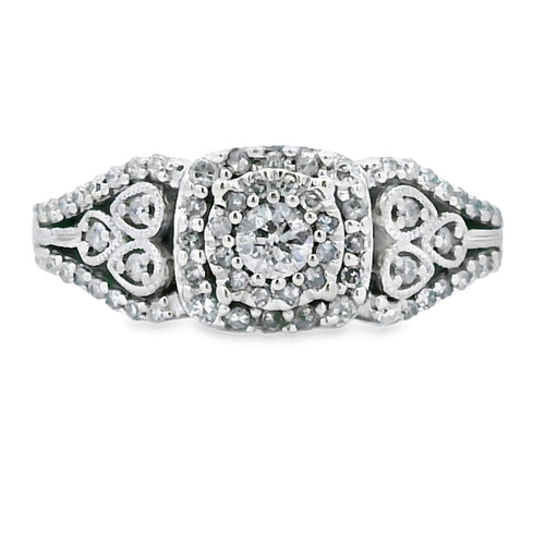 .50ct Diamond Ring 10KT White Gold Bids.com