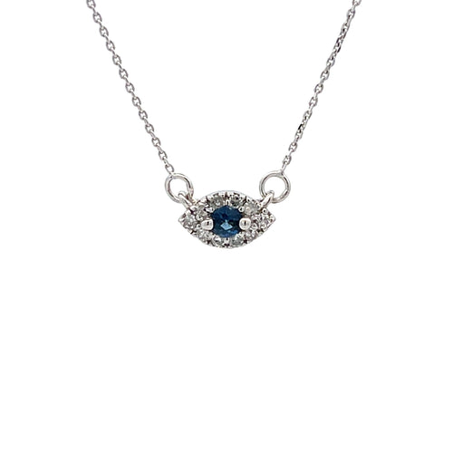 .14ct Sapphire Diamond Fashion Pendants 14KT White Gold Bids.com