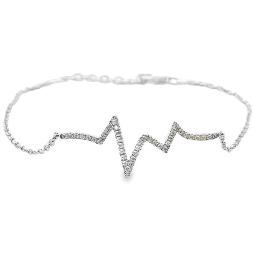 .10ct Diamond Bracelet 14KT White Gold Bids.com