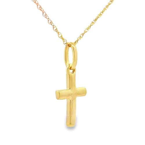.04ct Diamond Cross Religious Pendant 10KT Yellow Gold Bids.com