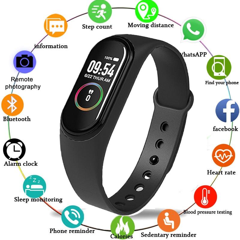 Inteligent Smart Watch Heart Rate Pressure Pedometer Sport Watches Bracelet Electric Sports Watch For Phones Health Smartwatch Heart Rate Monitor Sleep Monitor Waterproof Touch Screen Stevvex