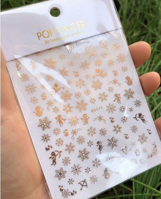 Iridescent Silver Laser Snowflakes 3D Nail Stickers Christmas Self Adhesive Transfer Sliders For Manicures Tips Manicure Woman Decoration Nail Art Nail Ornament Self Adhesive Nail Decals Colorful Nail Sticker Jewelry Design For Nails Sliders Tips