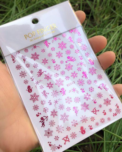 Iridescent Silver Laser Snowflakes 3D Nail Stickers Christmas Self Adhesive Transfer Sliders For Manicures Tips Manicure Woman Decoration Nail Art Nail Ornament Self Adhesive Nail Decals Colorful Nail Sticker Jewelry Design For Nails Sliders Tips