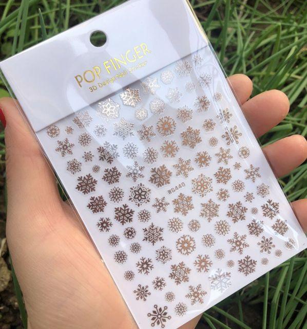 Iridescent Silver Laser Snowflakes 3D Nail Stickers Christmas Self Adhesive Transfer Sliders For Manicures Tips Manicure Woman Decoration Nail Art Nail Ornament Self Adhesive Nail Decals Colorful Nail Sticker Jewelry Design For Nails Sliders Tips
