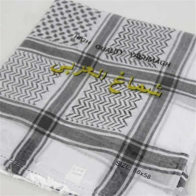 Islamic Men Traditional Costumes Men Plaid Hat Head Scarf Turban Muslim Hijabs Ramadan Pray Caps Unisex Scarves Tassel Desert Arab Keffiyeh Shawl Scarf Military Shemagh Tactical Desert Keffiyeh Head Neck Scarf Arab Wrap with Tassel Stevvex