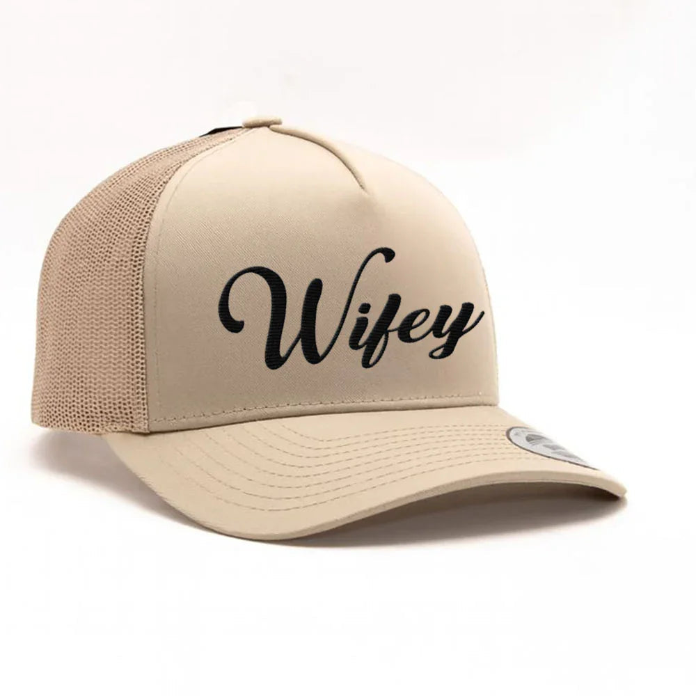 Embroidered Wifey Trucker Hat – Classic Mesh Cap for Wedding or Anniversary Adorb Custom Tees