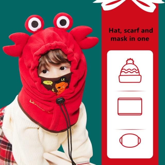 Kids Winter Fleece Warmer Balaclava Cap Thermal Tactical Military Helmet Windproof Full Face Mask Cover Ski Beanies For Boy Girl Women Camouflage Balaclava Face Scarf Mask Sunscreen Dustproof Army Cycling Hunting Fishing Tactical Airsoft Hat Men Women Stevvex