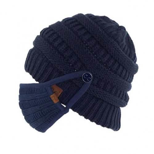 Knit Beanie with Matching Hook-On Mask DailySale