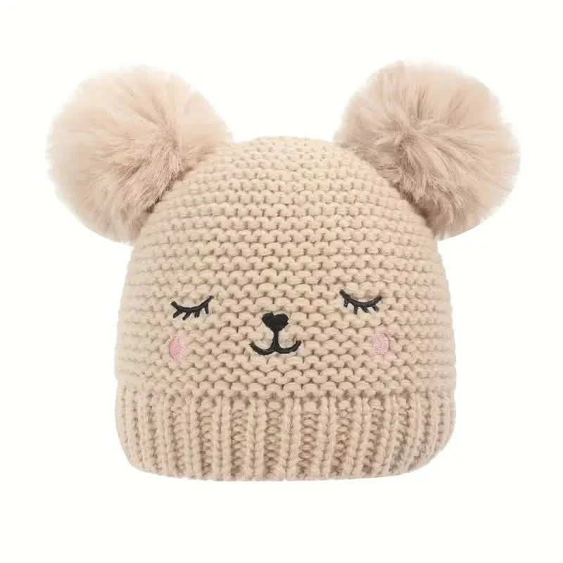 Knitted Beanie Hat, Cute Cold-proof Winter Hat For 6-24 Months Baby Girls DailySale