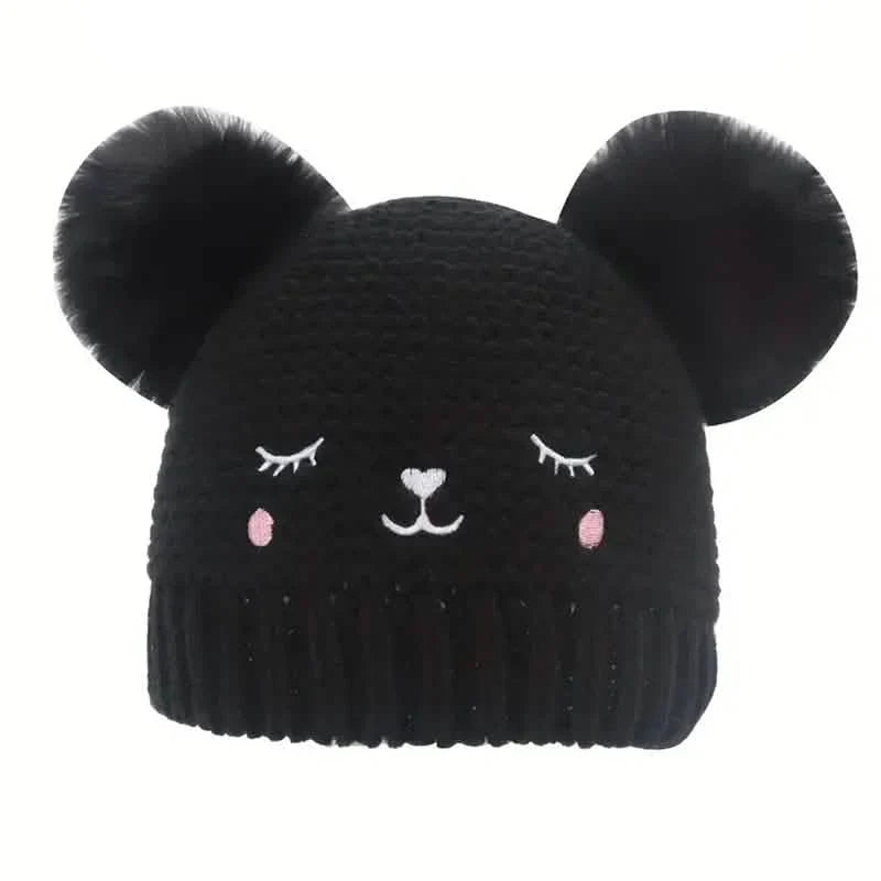 Knitted Beanie Hat, Cute Cold-proof Winter Hat For 6-24 Months Baby Girls DailySale
