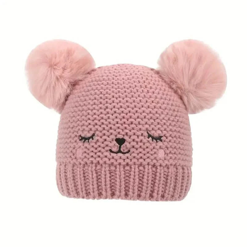 Knitted Beanie Hat, Cute Cold-proof Winter Hat For 6-24 Months Baby Girls DailySale