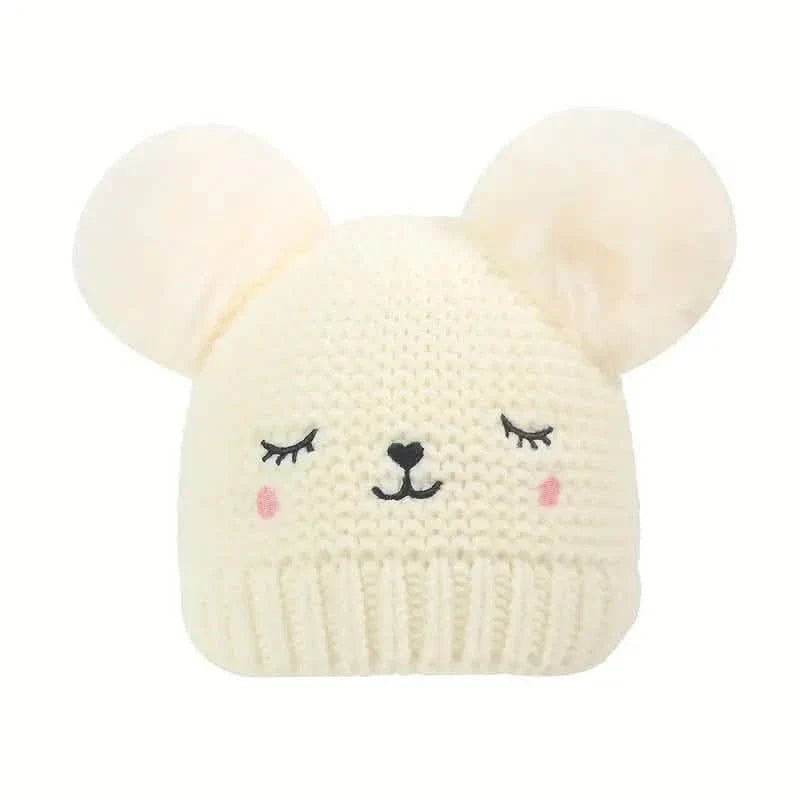 Knitted Beanie Hat, Cute Cold-proof Winter Hat For 6-24 Months Baby Girls DailySale