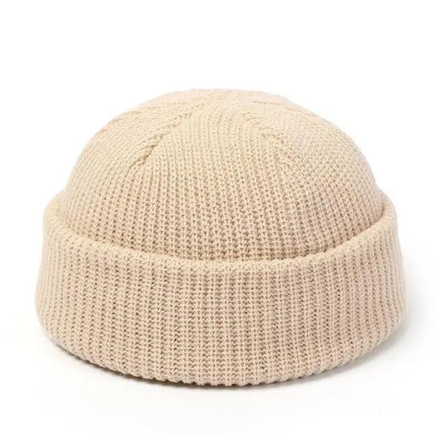 Knitted Hats For Women Men Beanie Hat Winter Stylish  Baggy Melon Cap Fisherman Beanies Hats For Men For Winter Unisex Solid Color Knitted Beanie Hat Warm Brimless Cuff  Sailor Cap Stevvex
