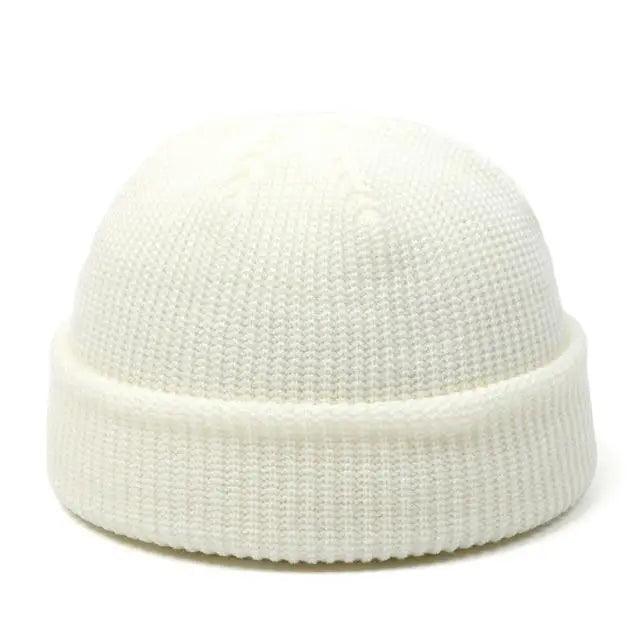 Knitted Hats For Women Men Beanie Hat Winter Stylish  Baggy Melon Cap Fisherman Beanies Hats For Men For Winter Unisex Solid Color Knitted Beanie Hat Warm Brimless Cuff  Sailor Cap Stevvex