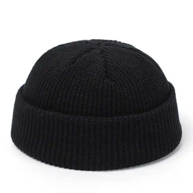 Knitted Hats For Women Men Beanie Hat Winter Stylish  Baggy Melon Cap Fisherman Beanies Hats For Men For Winter Unisex Solid Color Knitted Beanie Hat Warm Brimless Cuff  Sailor Cap Stevvex