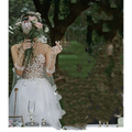 Lace Summer Couple Photo Shoot Wedding Dress