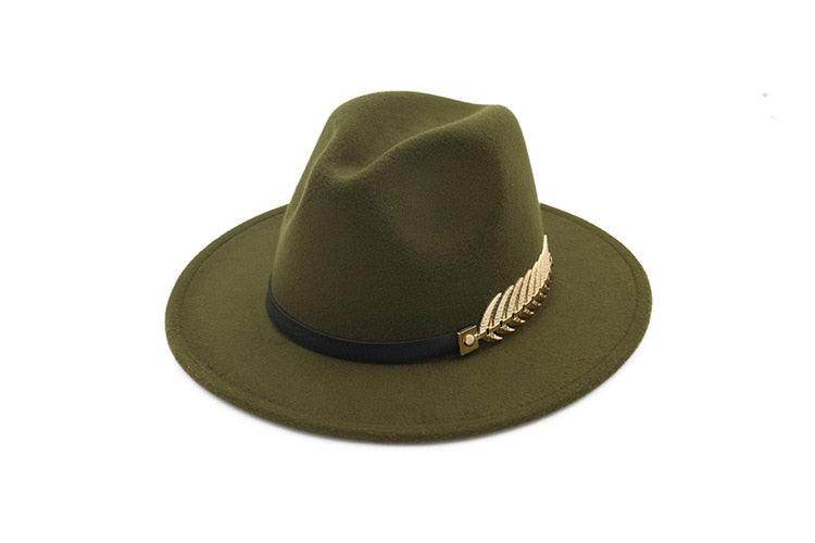 Ladies Luxury Red Fedora Warm Hat Classic Women Fedora Hat Wide Brim Hat Retro Soft Top Hat Vintage Cap Women Fedora Hats With Belt Buckle Stevvex