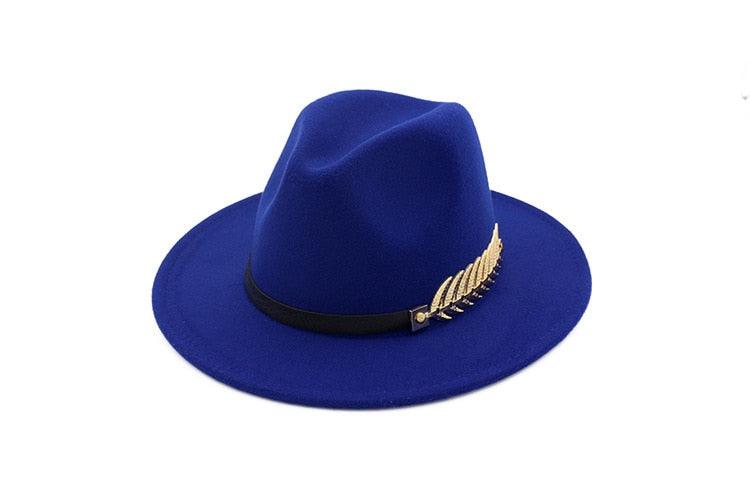 Ladies Luxury Red Fedora Warm Hat Classic Women Fedora Hat Wide Brim Hat Retro Soft Top Hat Vintage Cap Women Fedora Hats With Belt Buckle Stevvex