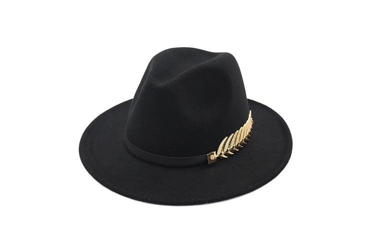 Ladies Luxury Red Fedora Warm Hat Classic Women Fedora Hat Wide Brim Hat Retro Soft Top Hat Vintage Cap Women Fedora Hats With Belt Buckle Stevvex