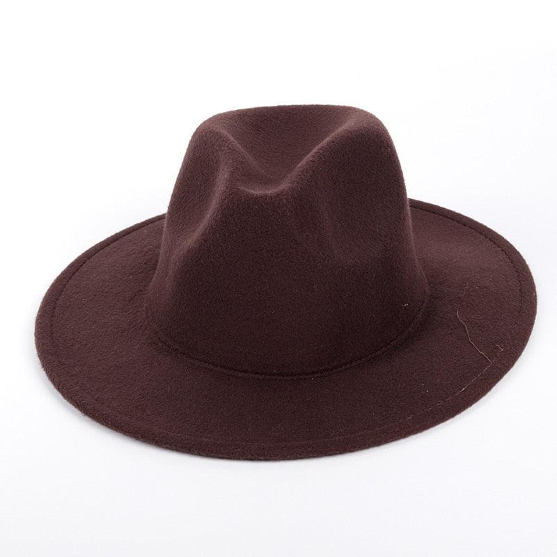 Ladies Men's Cotton Fedora Hat Luxury Fedora Hats Wide Brim Fedora Hats Gentleman Elegant Ladies Winter Autumn Wide Brim Hat UV Protection Hat Party Hats Stevvex