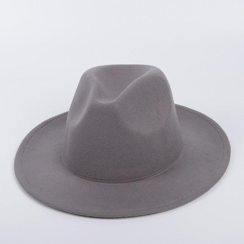 Ladies Men's Cotton Fedora Hat Luxury Fedora Hats Wide Brim Fedora Hats Gentleman Elegant Ladies Winter Autumn Wide Brim Hat UV Protection Hat Party Hats Stevvex