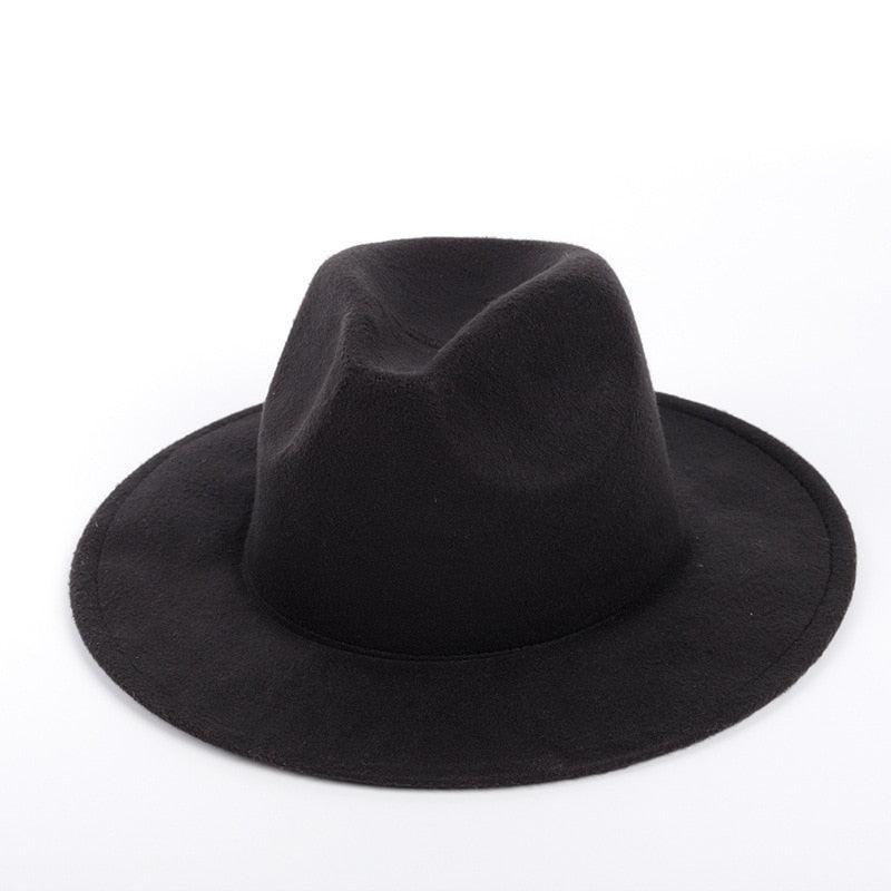 Ladies Men's Cotton Fedora Hat Luxury Fedora Hats Wide Brim Fedora Hats Gentleman Elegant Ladies Winter Autumn Wide Brim Hat UV Protection Hat Party Hats Stevvex