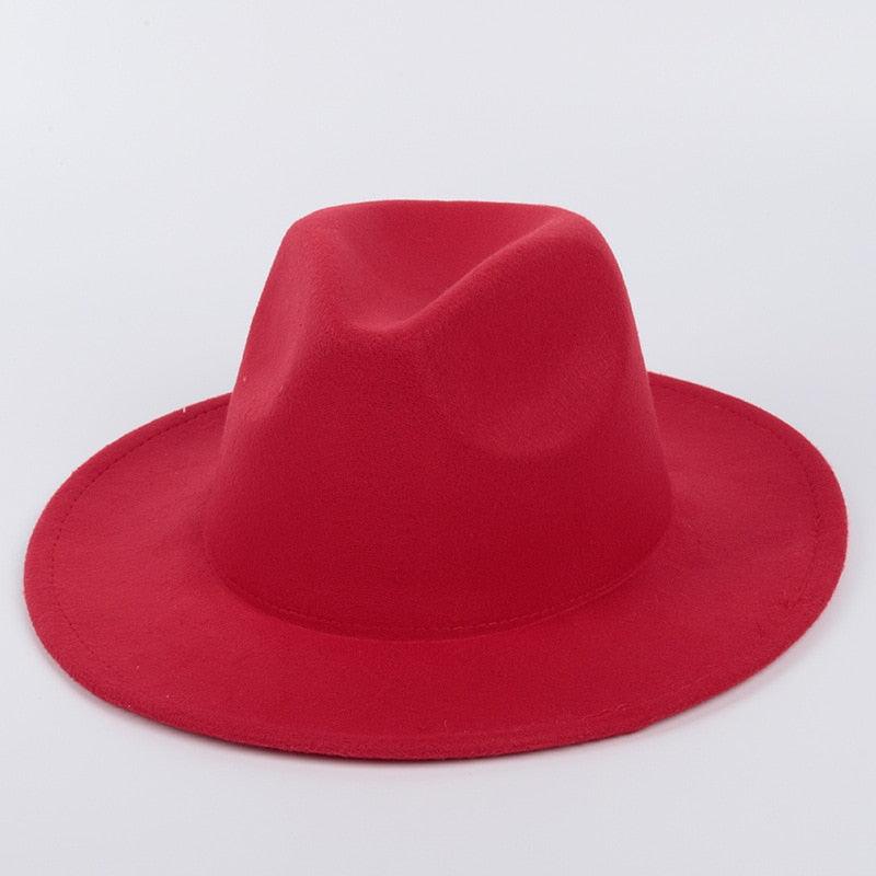Ladies Men's Cotton Fedora Hat Luxury Fedora Hats Wide Brim Fedora Hats Gentleman Elegant Ladies Winter Autumn Wide Brim Hat UV Protection Hat Party Hats Stevvex