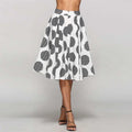 Large Polka Dot Round Slim Fit A-Line Skirt