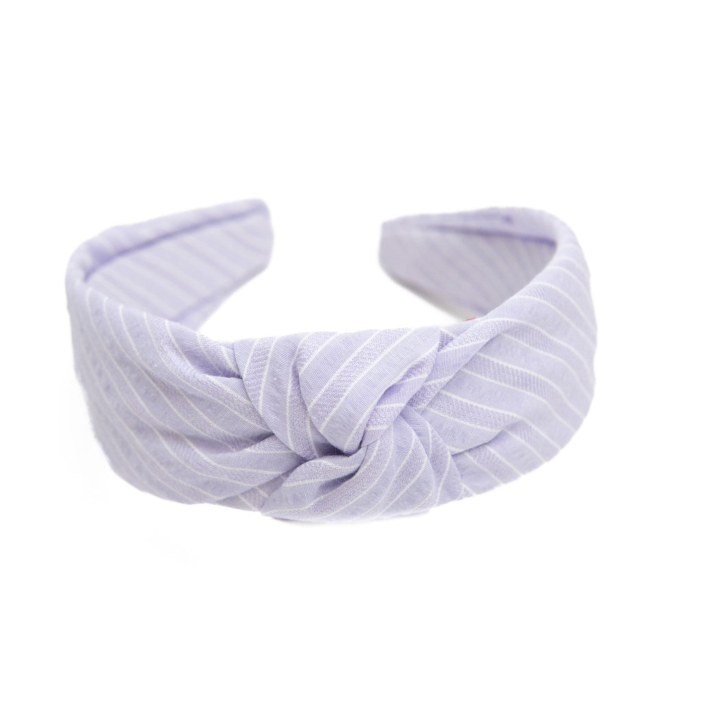 Lavender Stripe - Knotted Headband