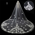 Long Lace Wedding Veil Meters Wide Style