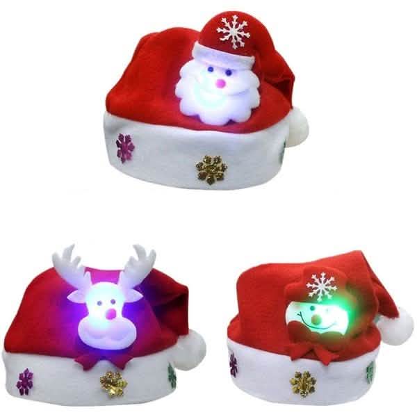 Luminous Christmas Hat Glowing Santa Claus, Snowman, Deer Christmas Hat DailySale