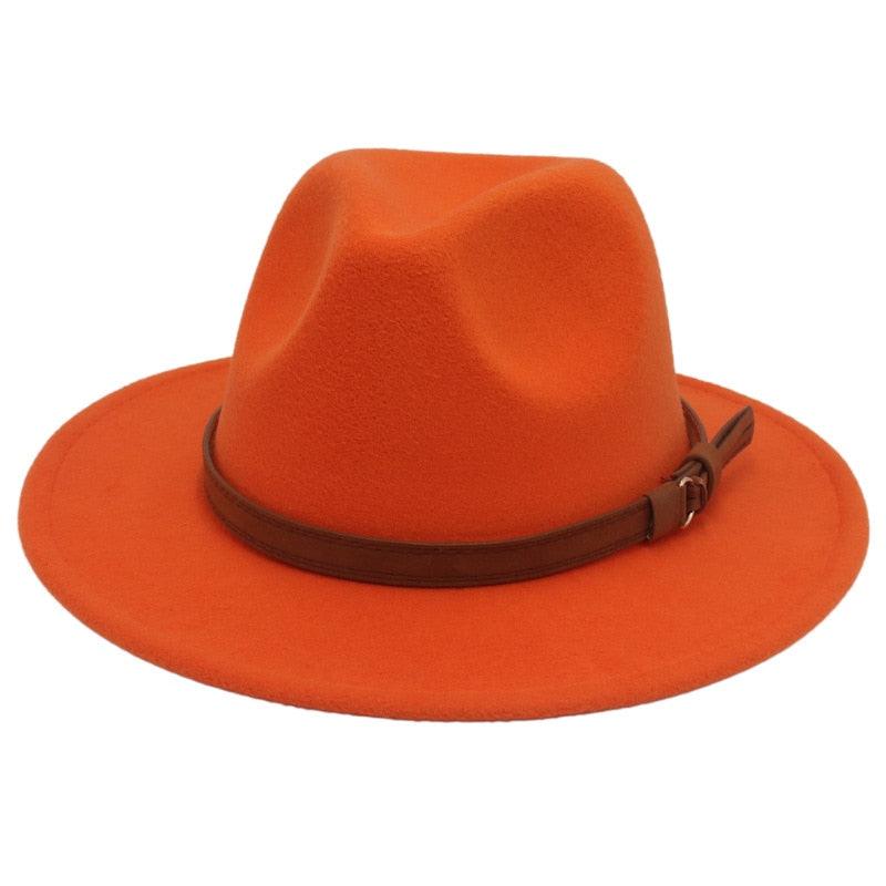 Luxury Fedoras Hats Women Men Fedora Hat Solid Wide Brim Winter Men Hat Autumn Soft Vintage Black Bright Color Cap  UV Protection Wide Brim Men Cap For Safari Beach Golf Stevvex