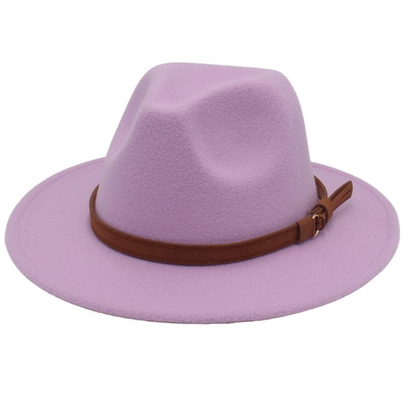 Luxury Fedoras Hats Women Men Fedora Hat Solid Wide Brim Winter Men Hat Autumn Soft Vintage Black Bright Color Cap  UV Protection Wide Brim Men Cap For Safari Beach Golf Stevvex