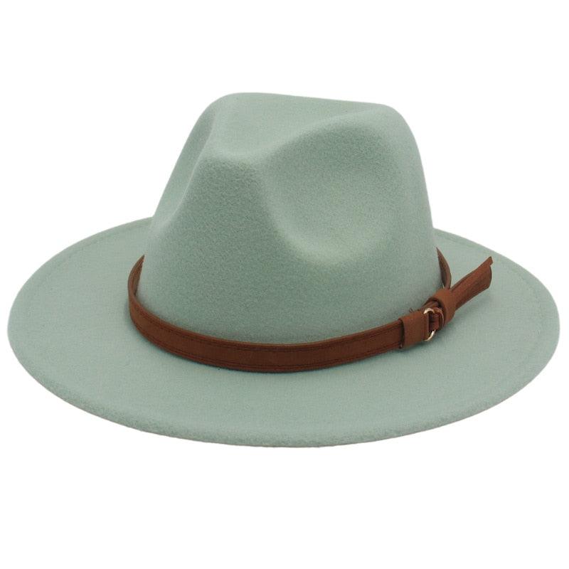 Luxury Fedoras Hats Women Men Fedora Hat Solid Wide Brim Winter Men Hat Autumn Soft Vintage Black Bright Color Cap  UV Protection Wide Brim Men Cap For Safari Beach Golf Stevvex
