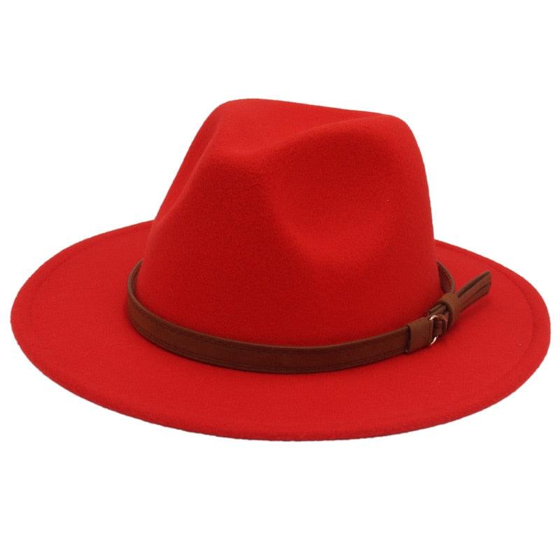 Luxury Fedoras Hats Women Men Fedora Hat Solid Wide Brim Winter Men Hat Autumn Soft Vintage Black Bright Color Cap  UV Protection Wide Brim Men Cap For Safari Beach Golf Stevvex