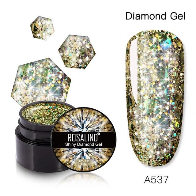 Luxury Modern Crystal Shiny Gel Nail Polish Painting Nails Art Design Diamond Manicure Gel Luxury Design For Women and Girls