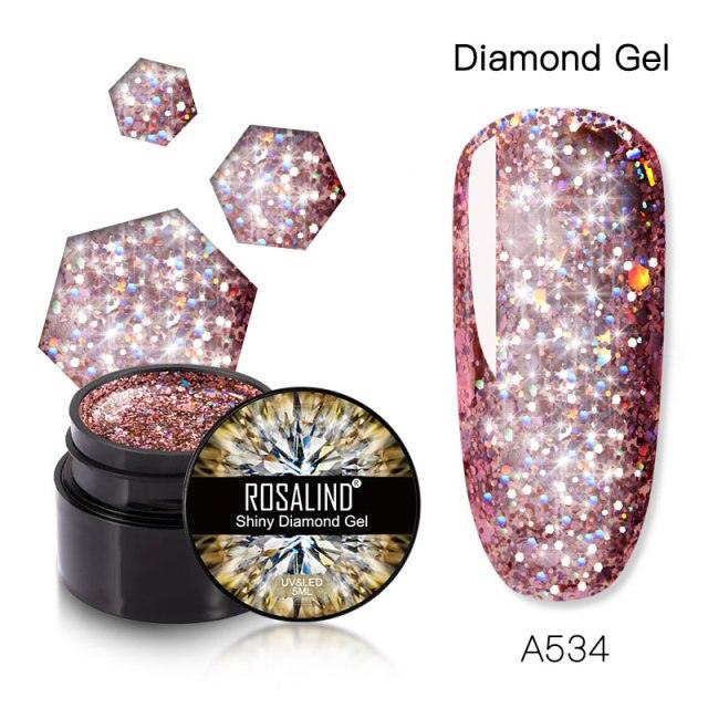 Luxury Modern Crystal Shiny Gel Nail Polish Painting Nails Art Design Diamond Manicure Gel Luxury Design For Women and Girls