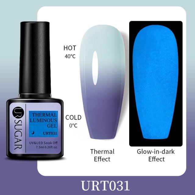 Luxury Modern Elegant Colorful Diamond Gel Nail Polish UV Temperature Color Changing Elegant Fashion Rainbow Colors For Womens