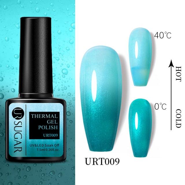 Luxury Modern Elegant Colorful Diamond Gel Nail Polish UV Temperature Color Changing Elegant Fashion Rainbow Colors For Womens