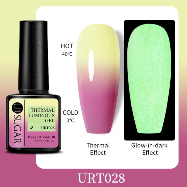Luxury Modern Elegant Colorful Diamond Gel Nail Polish UV Temperature Color Changing Elegant Fashion Rainbow Colors For Womens